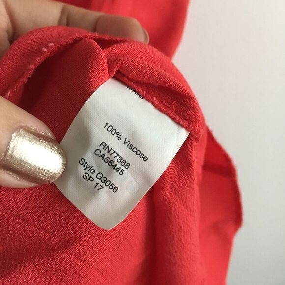 Madewell Red Lace-up Flutter Casual Dress - Picture 8 of 8